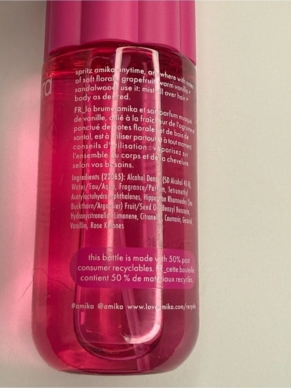 Amika Aura Warm Fruity Floral Hair Body Mist Salon-Exclusive Fragrance Vegan NWT
